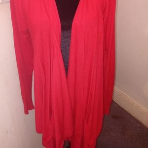 Torrid Red Sweater 2 Pocket Jacket 1X